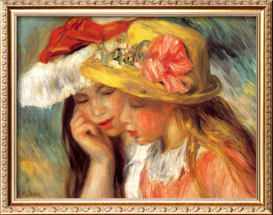 Deux Soeurs - Pierre-Auguste Renoir painting on canvas